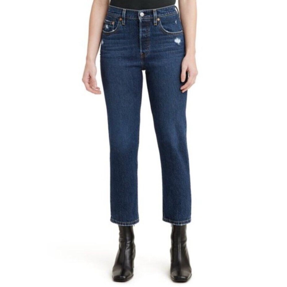 Levi’s 501 Straight Leg Crop denim jeans salsa blue - 25x26